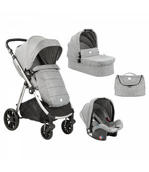 SILLA DE PASEO PARA BEBE 3 PIEZAS UGO GRIS OSCURO MELANGE - KKB31001010143